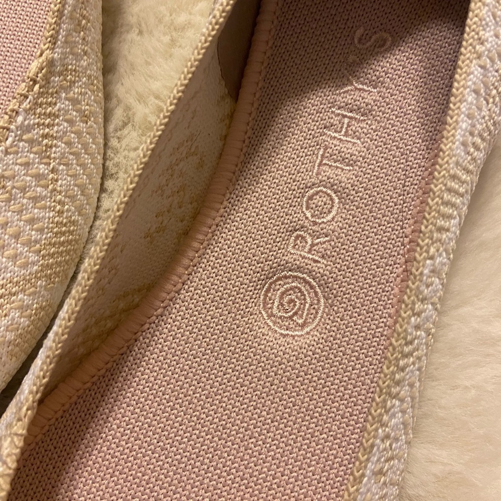 * New Rothy's retired square ballet flat in Lily knit 9.5 Cream Women's - Picture 5 of 7